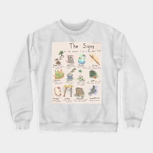 Astrological Signs as forest treasures Crewneck Sweatshirt